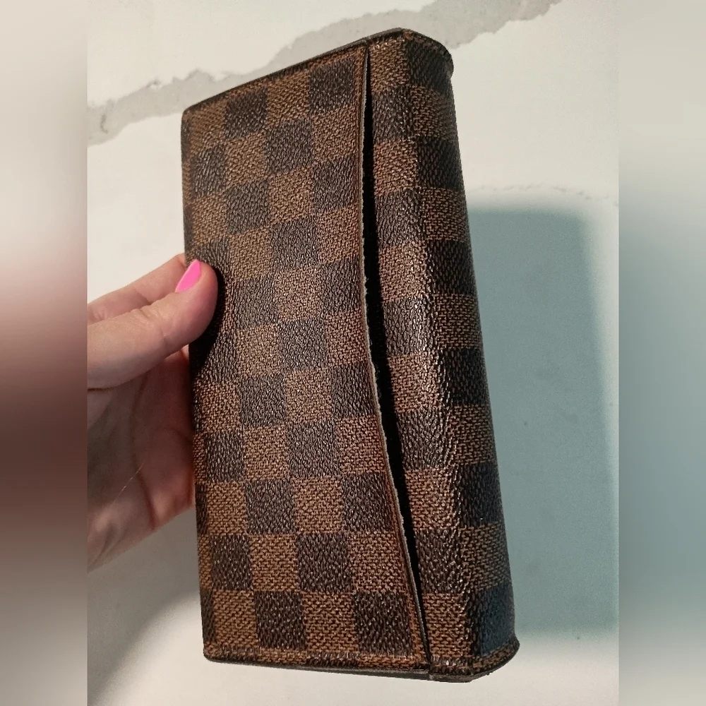 Authentic Louis Vuitton Damier Ebene Josephine Long Bifold Wallet